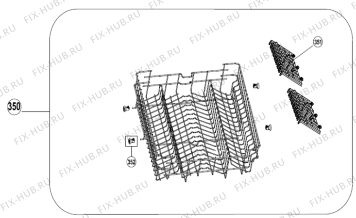 Взрыв-схема посудомоечной машины Upo D62 (171786, C13) - Схема узла 02