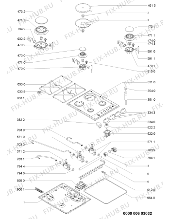 Схема №1 AKM 211/TF с изображением Затычка для духового шкафа Whirlpool 481244038943