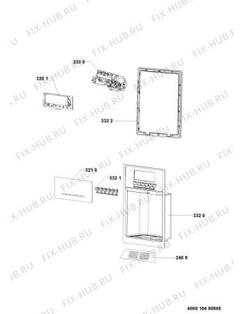 Схема №7 WSF5552 A+IX с изображением Дверца для холодильной камеры Whirlpool 481010473140
