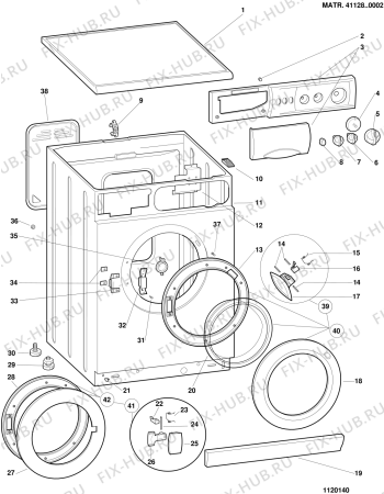 Схема №4 WGD834TF (F013550) с изображением Декоративная панель для стиралки Indesit C00056830