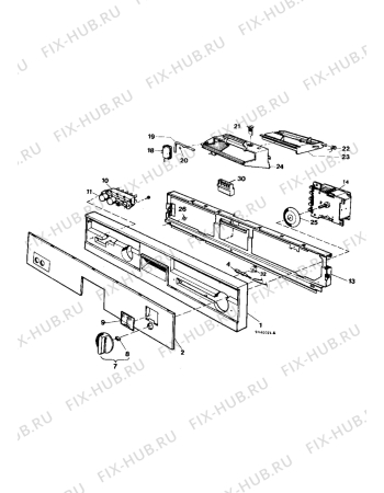 Взрыв-схема посудомоечной машины Electrolux BW312-W3 - Схема узла Command panel 037