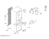 Схема №4 P1KNB3610B с изображением Дверь для холодильника Bosch 00248963