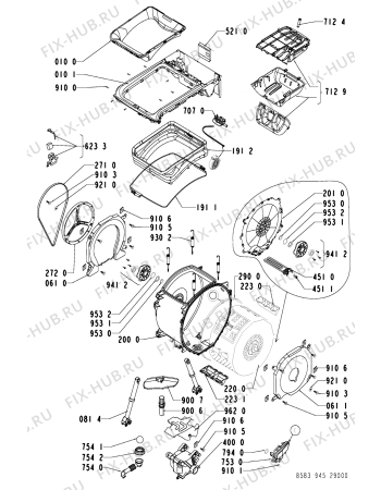 Схема №2 WAT 9458 WD с изображением Декоративная панель для стиралки Whirlpool 481245210257