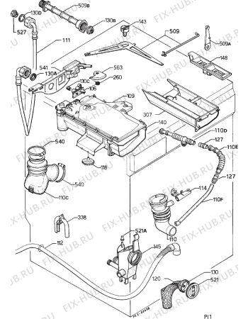 Взрыв-схема стиральной машины Electrolux WH3235 - Схема узла Hydraulic System 272