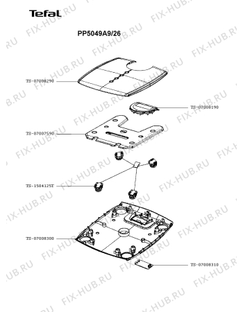 Схема №1 BS5049F0/26 с изображением Дисплей для электровесов Tefal TS-1504125T