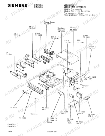 Взрыв-схема видеотехники Siemens FM607Q4 - Схема узла 09