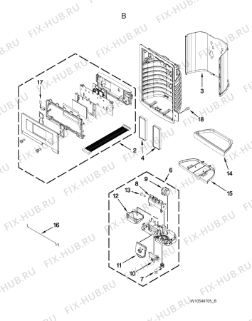 Схема №7 KRFC - 9010  B с изображением Другое для холодильника Whirlpool 482000010608