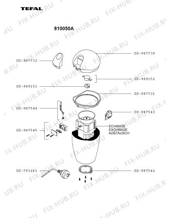 Схема №1 810092 с изображением Покрытие для электрокофеварки Tefal SS-987730