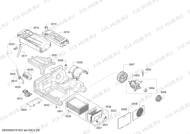 Взрыв-схема сушильной машины Siemens WT46B202TR iSensoric - Схема узла 05