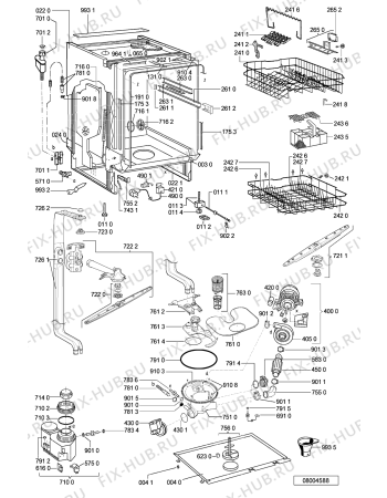 Схема №2 GSXK 7593/3 с изображением Модуль (плата) управления для посудомойки Whirlpool 481221479764