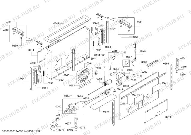 Схема №2 AL400191 Gaggenau с изображением Рамка для электровытяжки Bosch 00770386