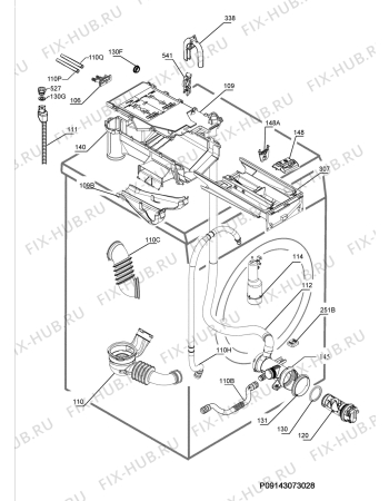 Взрыв-схема стиральной машины Electrolux EWF1486LEW - Схема узла Hydraulic System 272