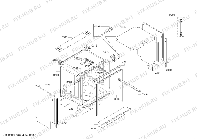 Схема №6 S41N52N1EU с изображением Передняя панель для посудомойки Bosch 00791267