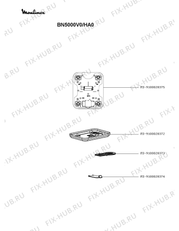 Схема №1 BN5000V0/HA0 с изображением Покрытие для кухонных электровесов Moulinex FS-9100028375
