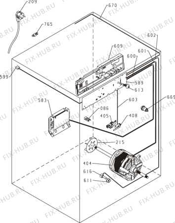 Схема №1 RCKH315EHWW (162284, SPO2) с изображением Модуль (плата) для стиральной машины Gorenje 149074