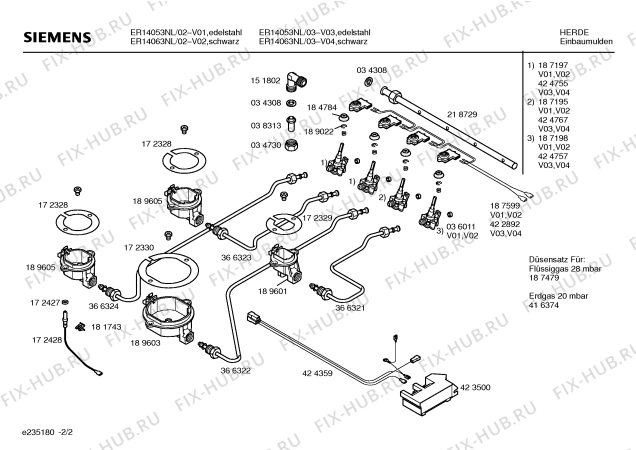 Схема №2 ER14153EU Siemens с изображением Патрубок для духового шкафа Bosch 00218729