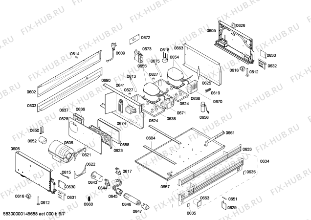 Схема №6 CIB30MIIR7 с изображением Панель для холодильника Bosch 00684605