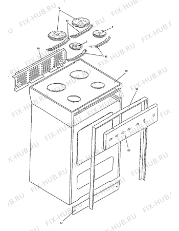 Взрыв-схема плиты (духовки) Acec CU20151 - Схема узла Electrical cooking plates
