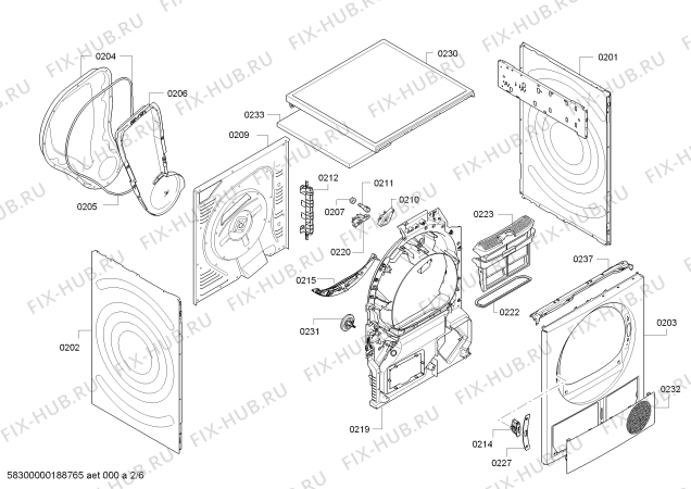 Схема №5 WTY887W4CH HomeProfessional SelfCleaning Condenser с изображением Вкладыш для сушилки Bosch 00634836