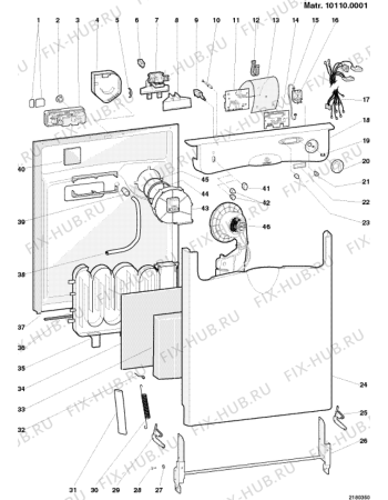 Схема №1 DE74SIIT (F024433) с изображением Сенсорная панель для электропосудомоечной машины Indesit C00091242