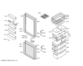 Схема №4 3KF4866A с изображением Дверь для холодильной камеры Bosch 00244963