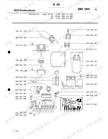 Взрыв-схема посудомоечной машины Rondo (N Rn) RONDOTELLA S 46 EB - Схема узла Section2