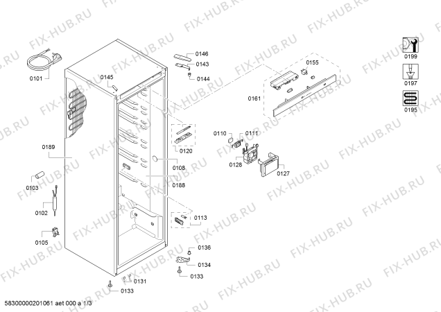 Схема №2 KSV36AW31 с изображением Уплотнитель двери для холодильной камеры Bosch 00716220