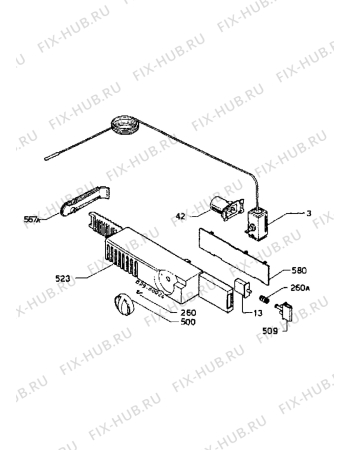 Взрыв-схема холодильника Castor CM284DT - Схема узла Electrical equipment