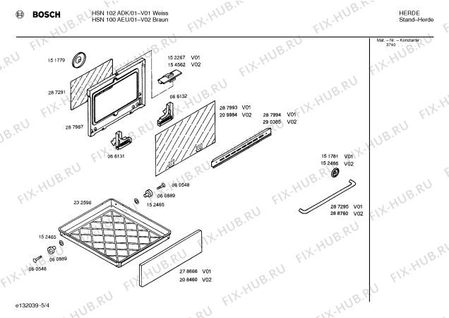 Взрыв-схема плиты (духовки) Bosch HSN102ADK - Схема узла 04