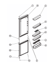 Схема №5 SB200 (F044123) с изображением Дверка для холодильника Indesit C00853217