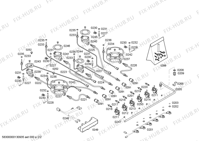 Взрыв-схема плиты (духовки) Bosch PCN985FBR ENC.PCN985FBR 4G+2W 90F BOSCH - Схема узла 02