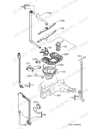 Взрыв-схема посудомоечной машины Ikea RENGORA 00222435 - Схема узла Hydraulic System 272