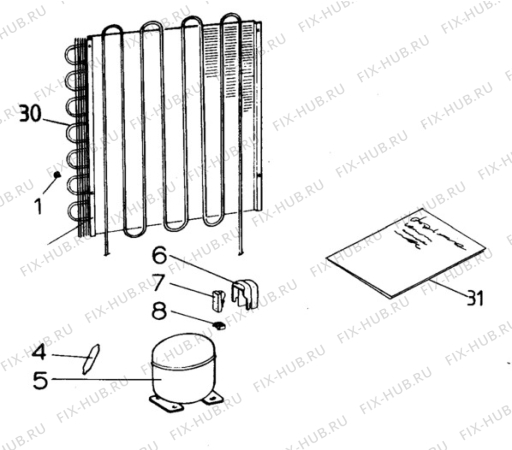 Взрыв-схема холодильника Unknown QT45F - Схема узла C10 Cold, users manual