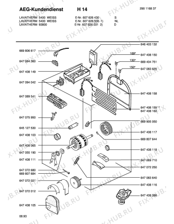 Взрыв-схема стиральной машины Aeg LTH93800W - Схема узла Section4