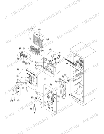 Взрыв-схема холодильника Zanussi ZRT344FW - Схема узла Section 2