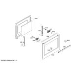 Схема №5 HBA11B120V Horno bosch indpnd.convnc.blanco.avisd с изображением Передняя часть корпуса для плиты (духовки) Bosch 00679056