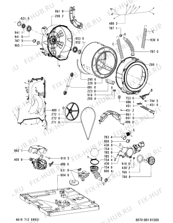 Схема №2 AWM 8100-NORDIC с изображением Обшивка для стиралки Whirlpool 481245214754