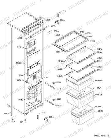Схема №4 SKZ81800C0 с изображением Блок управления для холодильника Aeg 973923586000016
