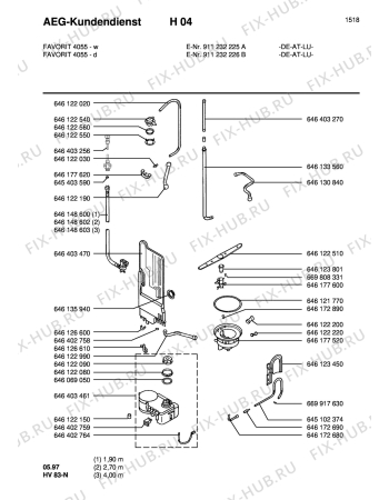 Взрыв-схема посудомоечной машины Aeg FAV4055D-10 - Схема узла Water softener 066