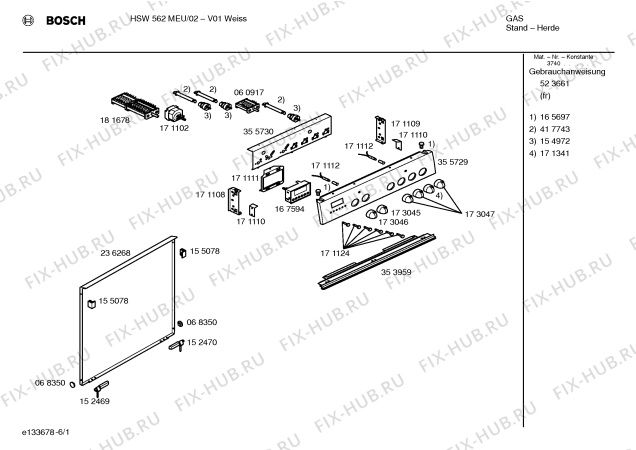 Схема №5 HSW562MEU с изображением Инструкция по эксплуатации для электропечи Bosch 00523661