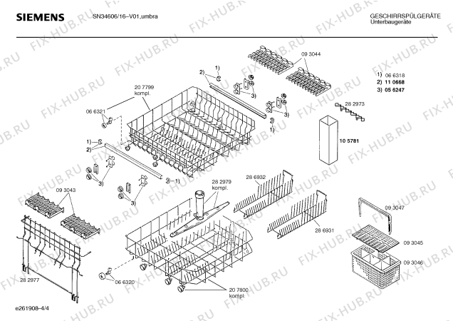 Схема №4 SN34607 с изображением Панель для посудомоечной машины Siemens 00289951