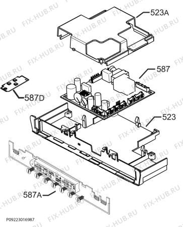 Схема №3 S92700CNM0 с изображением Блок управления для холодильника Aeg 973925817000004
