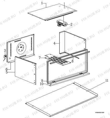 Взрыв-схема плиты (духовки) Aeg Electrolux 5209B-M - Схема узла Section 2