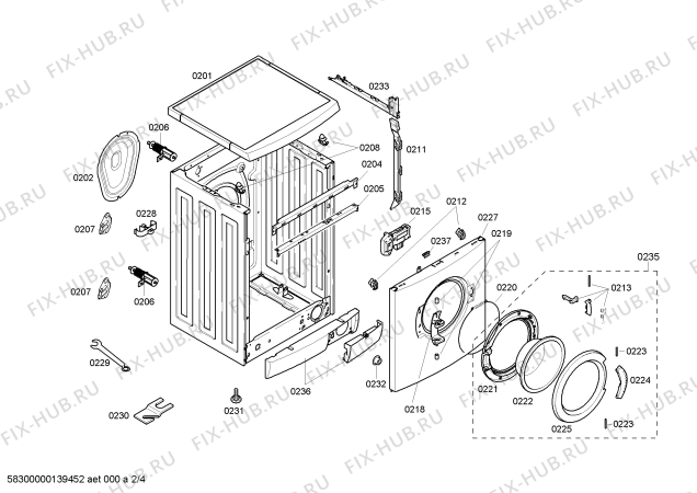 Схема №2 WAE20060AU с изображением Силовой модуль для стиралки Bosch 00669572