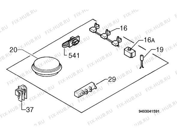 Взрыв-схема плиты (духовки) Zanussi ZXL636ITX - Схема узла Electrical equipment 268