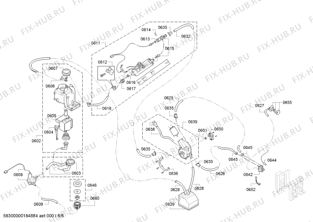 Взрыв-схема кофеварки (кофемашины) Bosch CTL636ES1 Serie 8 - Схема узла 06