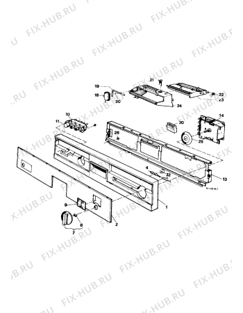 Взрыв-схема посудомоечной машины Electrolux BW312-B3 - Схема узла Command panel 037