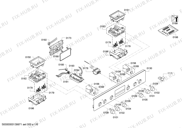 Схема №5 HEA20B260C с изображением Ручка конфорки для плиты (духовки) Bosch 00614671