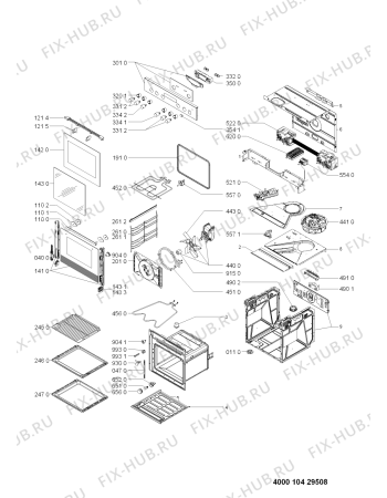 Схема №1 ELVD 7265/IN с изображением Панель для плиты (духовки) Whirlpool 480121104142