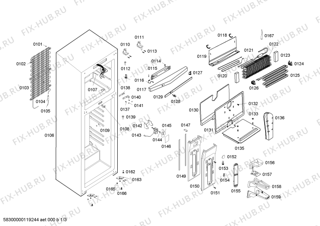 Схема №3 RN32B7D19B GENERAL PLUS с изображением Крышка для холодильной камеры Bosch 00449050